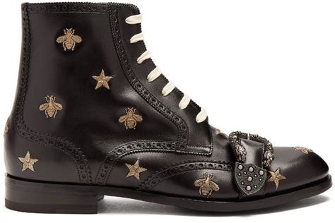 guccy embroidered lace up boots mens|Men's lace.